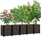 Large Raised Planter Box Outdoor Self Watering 78.7"x15.7"x19.7", Deep Raised Garden Bed - Elevated Garden Box with Drainage Plug, Rectangular Garden Planter Perfect for Patio Balcony Deck