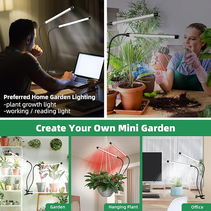 Grow Light 6500K Full Spectrum Plant Grow Lights 84 LED Plant Light with Clip Grow Lamp for Indoor Plants Growing Lamps（1PCS）