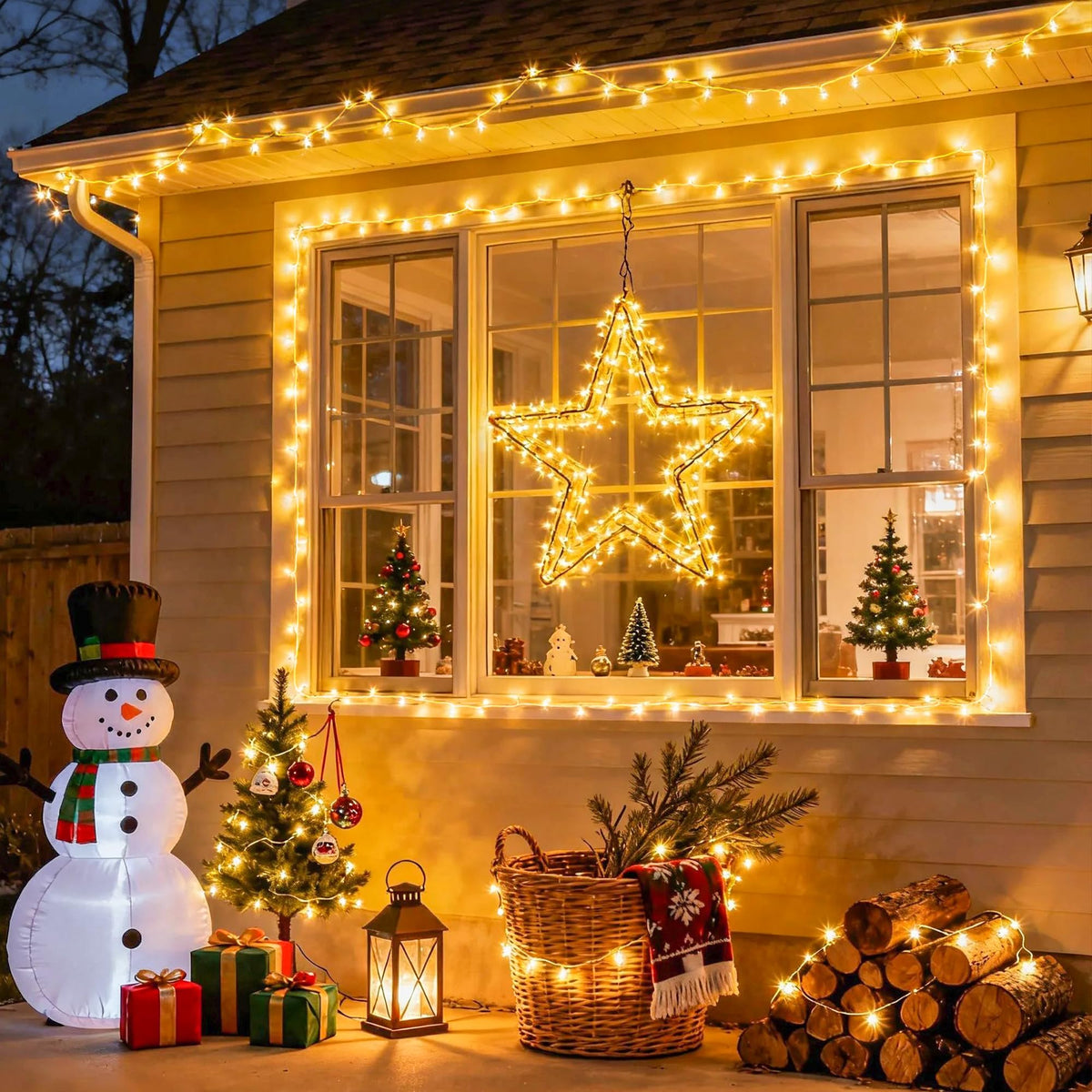 JMEXSUSS 4Pack Christmas String Lights Battery Operated with Remote Control