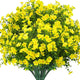 Grunyia Outdoor Artificial Flowers UV Resistant & Fade Proof, 12 Pack Realistic Fake Flowers for Garden, Patio, Lawn Decor - Weatherproof Plastic Plants(Yellow)