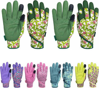 Thorn Proof&Puncture Resistant Gardening Gloves with Grip,Garden Glove for Women, Leather Yard Work Gifts