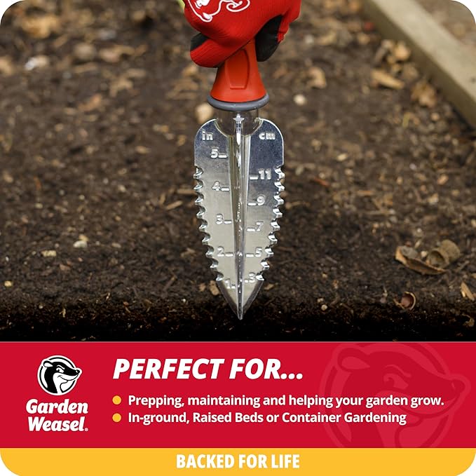 Garden Weasel 3-Piece Hand Tool Combo Set | Trowel, Transplanter and Cultivator | Heavy Duty Lawn and Garden Set, Digging, Planting, and Weeding | 91370-Q