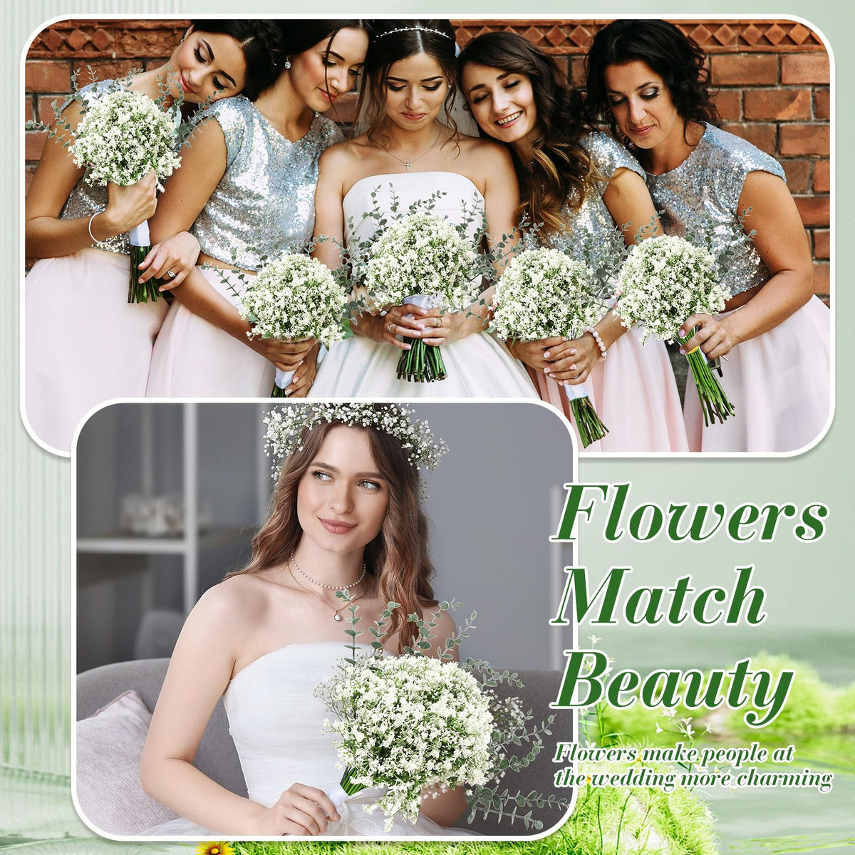 Retrowavy 150 Pcs Babys Breath Artificial Flowers Bulk Babys Breath Flowers