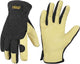 HANDLANDY Men Leather Gardening Gloves, Utility Work Gloves for Mechanics, Construction, Driver