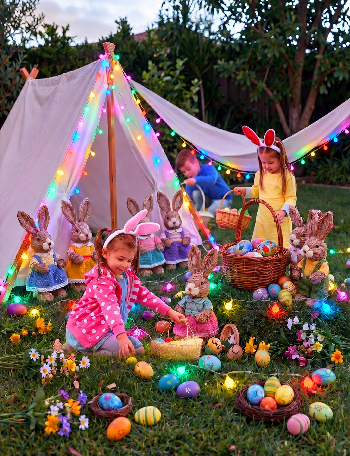 Minetom Pastel Globe Lights, 33 Feet 100 Led Easter String Lights Plug in