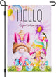 Easter Gnomes Garden Flag 12×18 Inch Double Sided for Outside Hello Spring Small Vertical Burlap Yard Flags Outdoor Lawn Porch Decoration