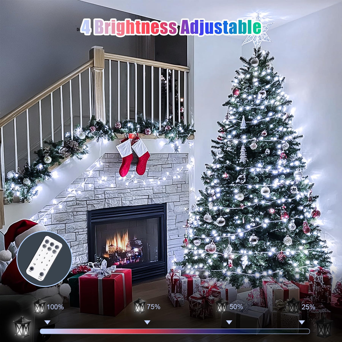 JMEXSUSS Christmas Lights, 600 LED 168FT Color Changing String Lights