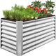 Best Choice Products 4x2x2ft Outdoor Metal Raised Garden Bed, Deep Root Planter Box for Vegetables, Flowers, Herbs w/ 119 Gallon Capacity - Galvanized