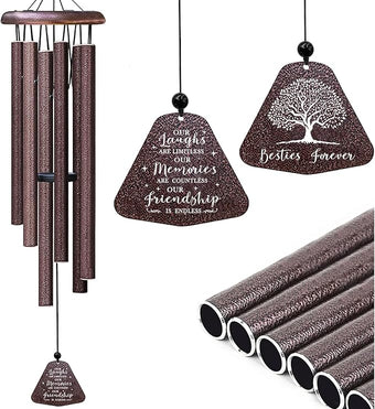 Fusui Best Friend Birthday Gifts for Women/Men Wind Chimes 32", Friendship/Bestie Gifts for Women, Long Distance/Mothers/Valentines Day/Christmas/Graduation Gift for Best Friend/Bff/Soul Sister/Bestie