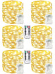 6 Pack 100 LED Fairy Lights Battery Operated with Remote, 33 FT Warm White