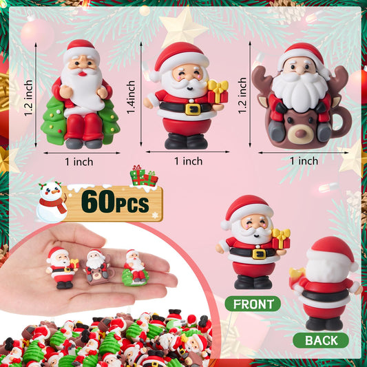 Sonwyoung 60 Pcs Christmas Mini Gnomes, Santa