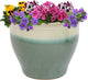 Sunnydaze Large Ceramic Plant Pot - Round Outdoor Glazed Ceramic Planter Pot with Drainage - Studio - Gray - 18.5"
