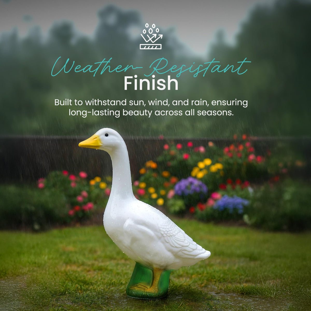 Union Products Goose Outdoor Lawn and Garden Statue, White