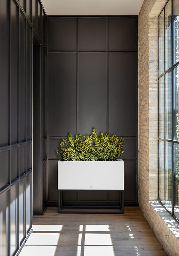 Veradek Block Series Raised Long Box Planter for Patio & Garden | Durable All-Weather Use with Aluminum Stand | Modern Décor for Herbs, Flowers