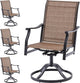 Soohow Outdoor Dining Chairs Set of 4, 360°Swivel Patio Dining Chair with Textilene Fabric, Outdoor Metal Armchair All Weather Resistant, Ergonomic Comfort, Perfect for Patio, Backyard, Balcony