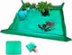 BIUWING Plant Repotting Mat,Waterproof Transplanting Mat,Foldable Indoor Succulent Potting Mat for Garden, Portable Gardening Mat for Indoor Plant Transplanting and Mess Control (39.4"*39.4" Green)