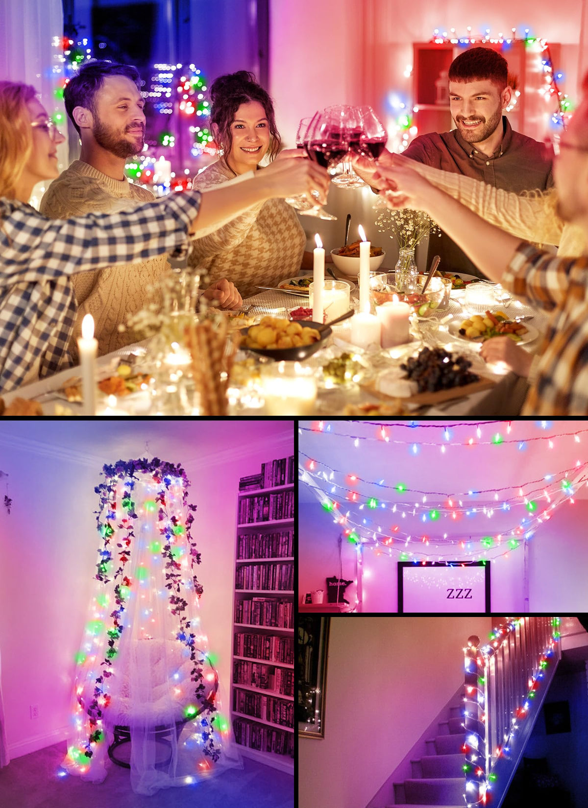 Brightown 8ft 20LED Battery Operated Christmas String Lights with Timer