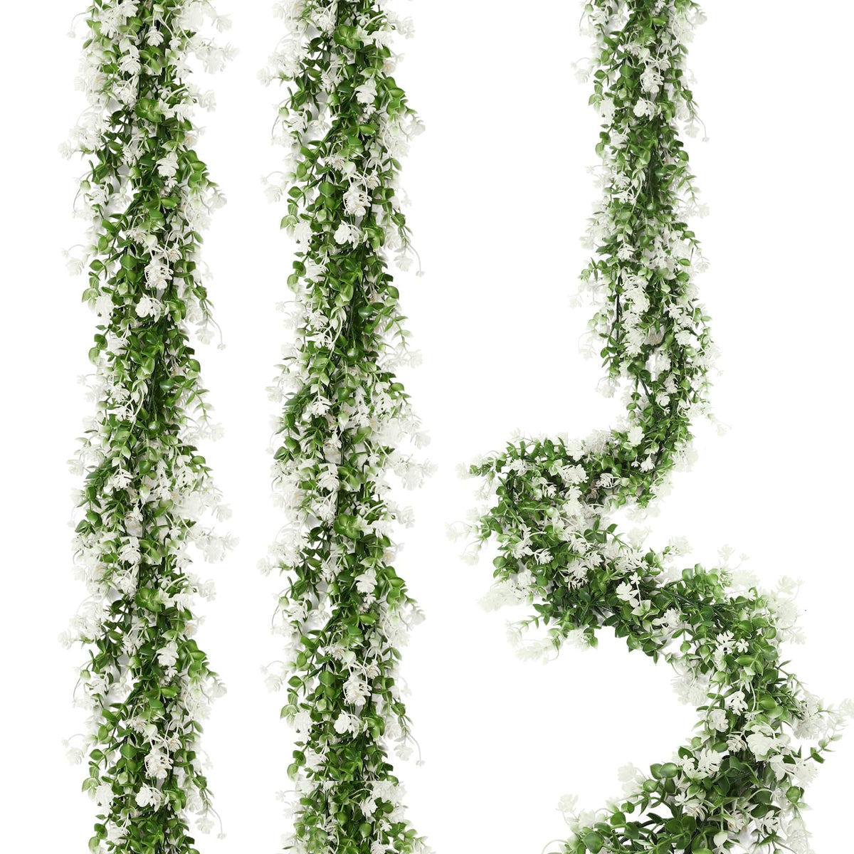 RECUTMS Faux Eucalyptus Garland Plant Fake Vines,Faux Draping Greenery,3Pcs