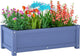 HDPE Raised Planter Box Outdoor,Rot-Resistant and Non-Cracking,Raised Beds for Gardening 29.5 * 14.4 * 9.8 in for Yard,Lawn,Outdoor Planter Boxes Rectangle with Drainage Holes Navy
