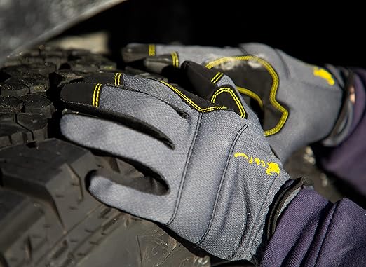G & F Products unisex adult All Purpose Utility Work Gloves High Performance Mechanics Gloves assorted colors 3 Pair Value Pack, Black, Grey, Blue, X-Large Pack of US