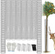 8 Pcs Metal Tree Trunk Protector Guard, 48" Mesh Tree Guards Trunk Protector with Zip Ties, Glove & Metal Stake, Tree Protector from Deer, Protect Bark & Saplings from Mower, Deer & Other Animals