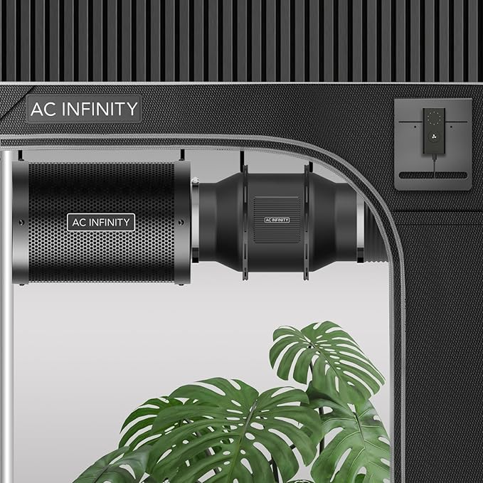 AC Infinity Air Filtration Kit 6”, CLOUDLINE LITE Inline Fan and Carbon Filter Combo, Cooling and Ventilation System for Grow Tents, Hydroponics, Indoor Gardening