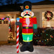 yofit 8 FT Christmas Inflatable Nutcracker Soldier Outdoor Decorations, Blow Up Decorations Santa Soldier with LED Lights for Yard Lawn Garden Holiday Party