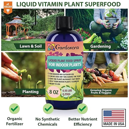 Gardenera Plant Growth Superfood for ALOE VERA with 18 Essential Vitamins & Minerals - Organic Plant Food Fertilizer - Micro-Fungi and Bio-Organisms for ALOE VERA Plant Care & Growth Enhancement - 8oz