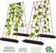 DoCred Cucumber Trellis, 2 Pack Foldable A Frame Trellis for Raised Bed Climbing Plants, Vegetables, Includes Plant Support Clips, Twist Ties, Plastic Ties- Made from PVC-Coated Steel
