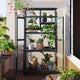 Polibi Wooden Greenhouse, Cold Frame Portable Greenhouse with Wheels and Adjustable Shelves for Indoor Outdoor Patio Balcony Garden, 31.5" Lx22.4 Wx62 H, Forest Green