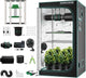 Mars Hydro 3x3 Smart Grow Tent Kit Complete System with Smart Controller 43,FC-E3000 APP Control Dimmable 1184Pcs Grow Light,1680D High Reflective Mylar,4inch Customized Ventilation System