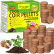 Legigo 100 Pcs 30mm Coco Coir Pellets Seed Starter Soil Mix- Organic Coconut Coir Potting Soil Pods for Seedling, Coco Peat Soil Discs for Indoor & Outdoor Plants Bonsai Herbs Vegetables and Flowers