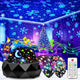 PIKOY Night Light Projector for Kids Room - 15 Colors, 15 White Noise, 3 Films, Remote - Rechargeable Star Lights for Ceiling, Bedroom - Gifts