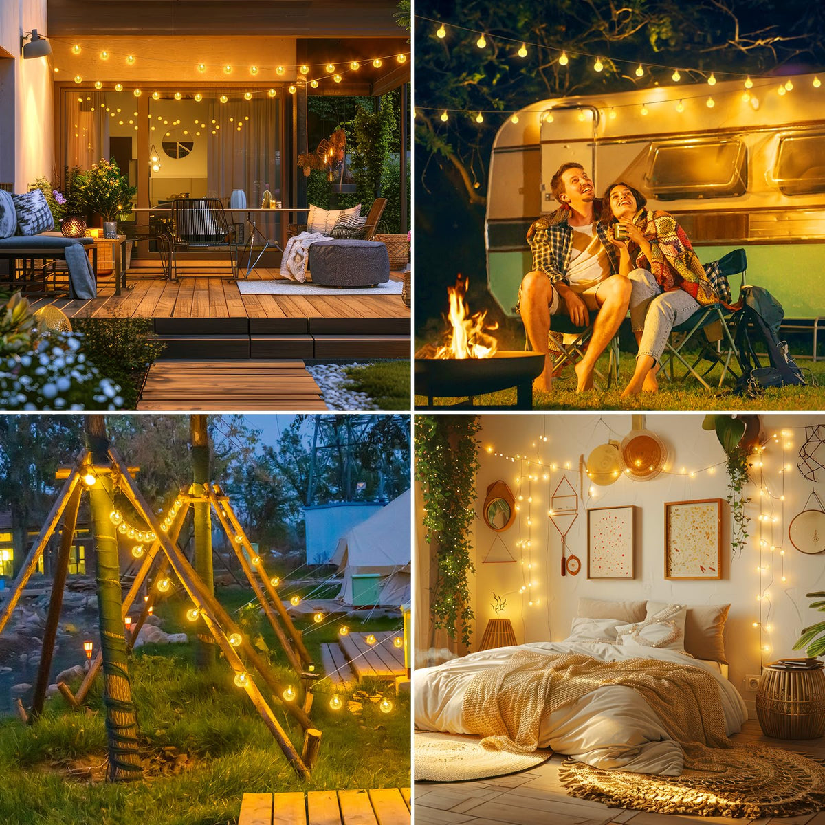 Minetom Crystal Globe String Lights Battery Operated - 17 ft 30 LED Globe Fairy String Lights with Remote, Waterproof for Indoor Bedroom Tent Loft Bed Patio Party Wedding Decor, Warm White