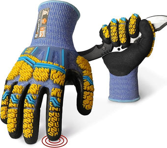 Schwer PRO-SKIN Impact Gloves with ANSI A4 Cut Reistant Protection, Flexible and Comfortable Work Gloves with Grip，Touchscreen, Used for Oil and Gas E&P，Mechanic, Construction, Non-PFAS, M, PM3900-T