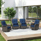 6 Piece Outdoor Wicker Patio Furniture Set, Outdoor Swivel Rocker Patio Chairs Set with Thickened Olefin Cushions, High Back and Deep Seating, Hand-Woven PE Rattan for Porch, Deck