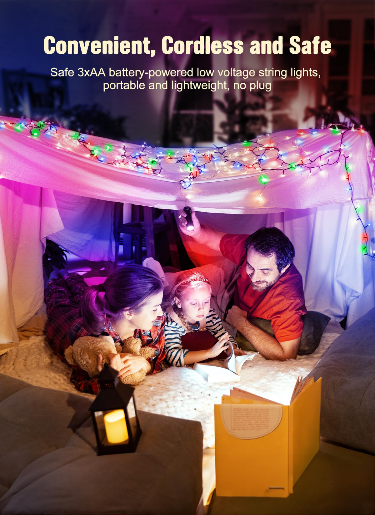 Brightown 8ft 20LED Battery Operated Christmas String Lights with Timer