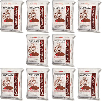 Michigan Peat Garden Magic Indoor and Outdoor Organic Planting Potting Top Soil Blend Mix, 40 Pound Bag (10 Pack)