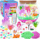 Hannstar Fairy Garden Light Up Terrarium Kit for Kids - LED Night Light Birthday Gift for Girls Ages 4 5 6 7 8 10 12 Years Old - Creative Toys for Girls - DIY Arts and Crafts Kit for Kids