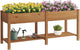 GHWIE Raised Garden Bed with Shelf,Elevated Wooden Planter Box with Legs,Garden Planter for Backyard, Patio, Balcony