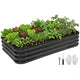 BIRDSINYARD 4 in 1 Galvanized Raised Garden Bed, 5x3x1ft, Grey