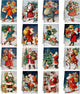 Bencailor 16 Pcs Christmas Kitchen Towels Santa Claus Hand Dish Towels Soft Absorbent Vintage Xmas Tea Dishcloths for Christmas Holiday Kitchen Bathroom Home Decor Gifts