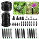 Drip Irrigation Kit for Garden, Raised Beds, Lawn - Adjustable Watering System with Drip Emitters, 5/16" & 1/4" Tubing, Barbed Fittings