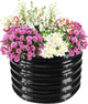 17" Tall Elevated Round Metal Rised Garden Bed- 2'x2' in Size and 0.8MM Thick Durable Planter Box for Vegetables Flowers Succulent at Patio/Garden Outdoor (Black, 2FT Diameter)