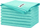 FIXSMITH Turquoise Microfiber Cleaning Cloth -Pack of 8, Highly Absorbent Cleaning Rags, 16"X12" All Purpose Cleaning Towels for Housekeeping, Kitchen, Car, Lint Free and Reusable Microfiber Towels