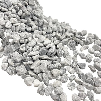 Natural Polished Pebbles, Decorative Garden Rocks, 1LB Cactus and Succulent Plants Pebbles, Grey River Rocks for Potted Plants, Vases, Aquariums, Terrarium and Outdoor Gardening(0.24-0.35 inch)