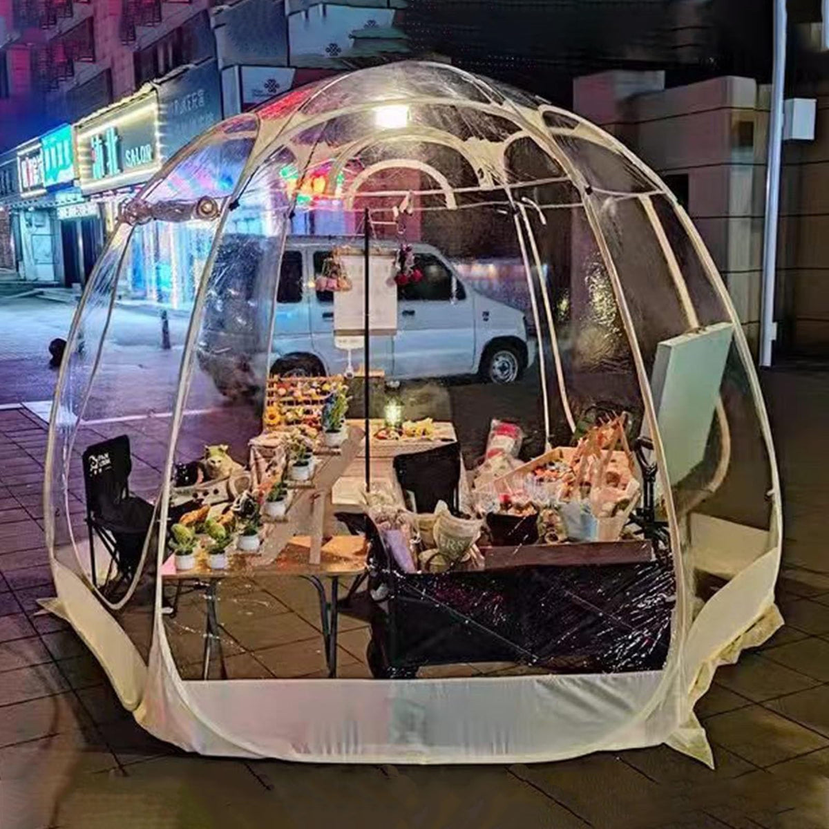 Oracra Bubble Tent Camping Bubble Tent Screen Houses - 360x360x220cm, Freestanding Garden Igloo Canopy Shelters Pop-up, All Weather Greenhouse Screen Tents for Party
