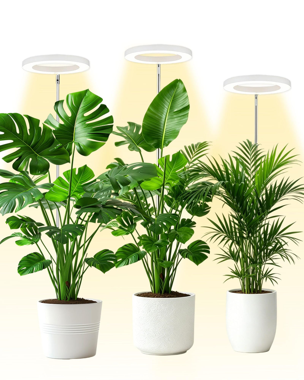 yadoker Plant Grow Light,LED Growing Light Full Spectrum for Indoor Plants,Aluminum Black Plant Lights,Height Adjustable, Automatic Timer, 5V Low Safe Voltage