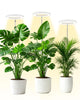 yadoker Plant Grow Light,LED Growing Light Full Spectrum for Indoor Plants,Aluminum Black Plant Lights,Height Adjustable, Automatic Timer, 5V Low Safe Voltage