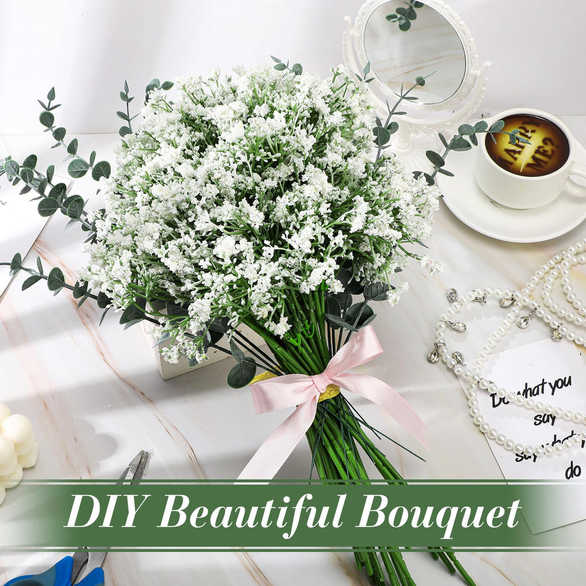 Retrowavy 250 Pcs Babys Breath Artificial Flowers Bulk Babys Breath Flowers